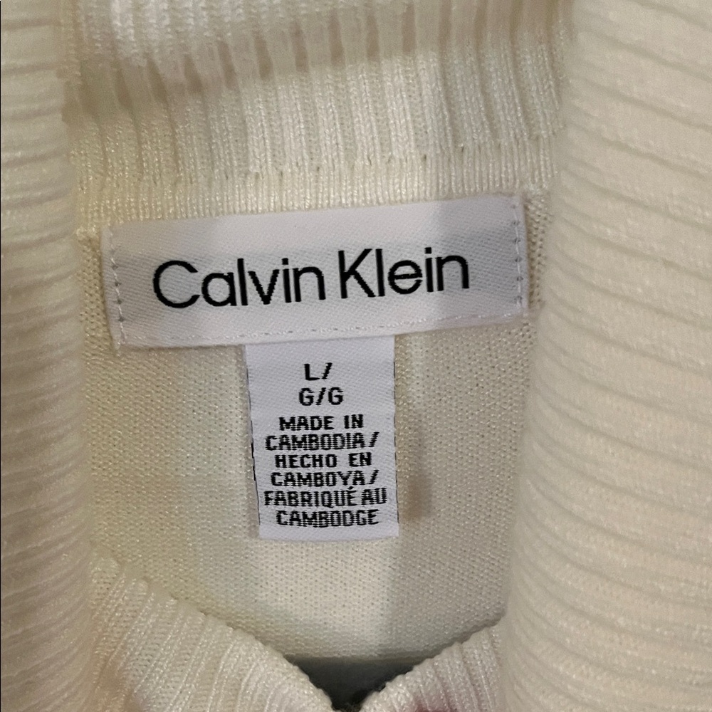Calvin Klein Cream or Burgundy Soft Turtleneck Sweaters Large New - Picture 7 of 16